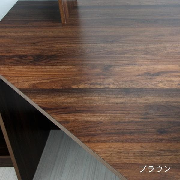 《新品・送料無料》コーナーハイデスク3点セット デスク+ラック+チェスト