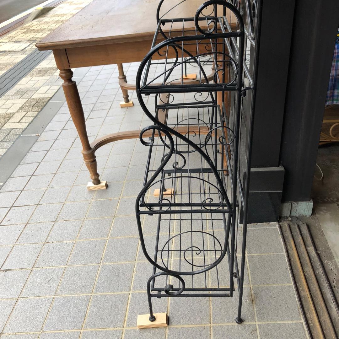 【折りたたみ収納可能】アイアン製　スチールラック 3段　棚　ラック　収納