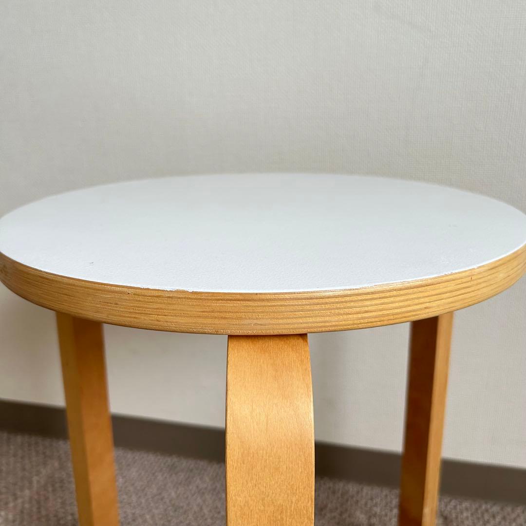 IKEA 木製スツールFROSTA フロスタ 廃盤品 アルテック風 白1脚 ②