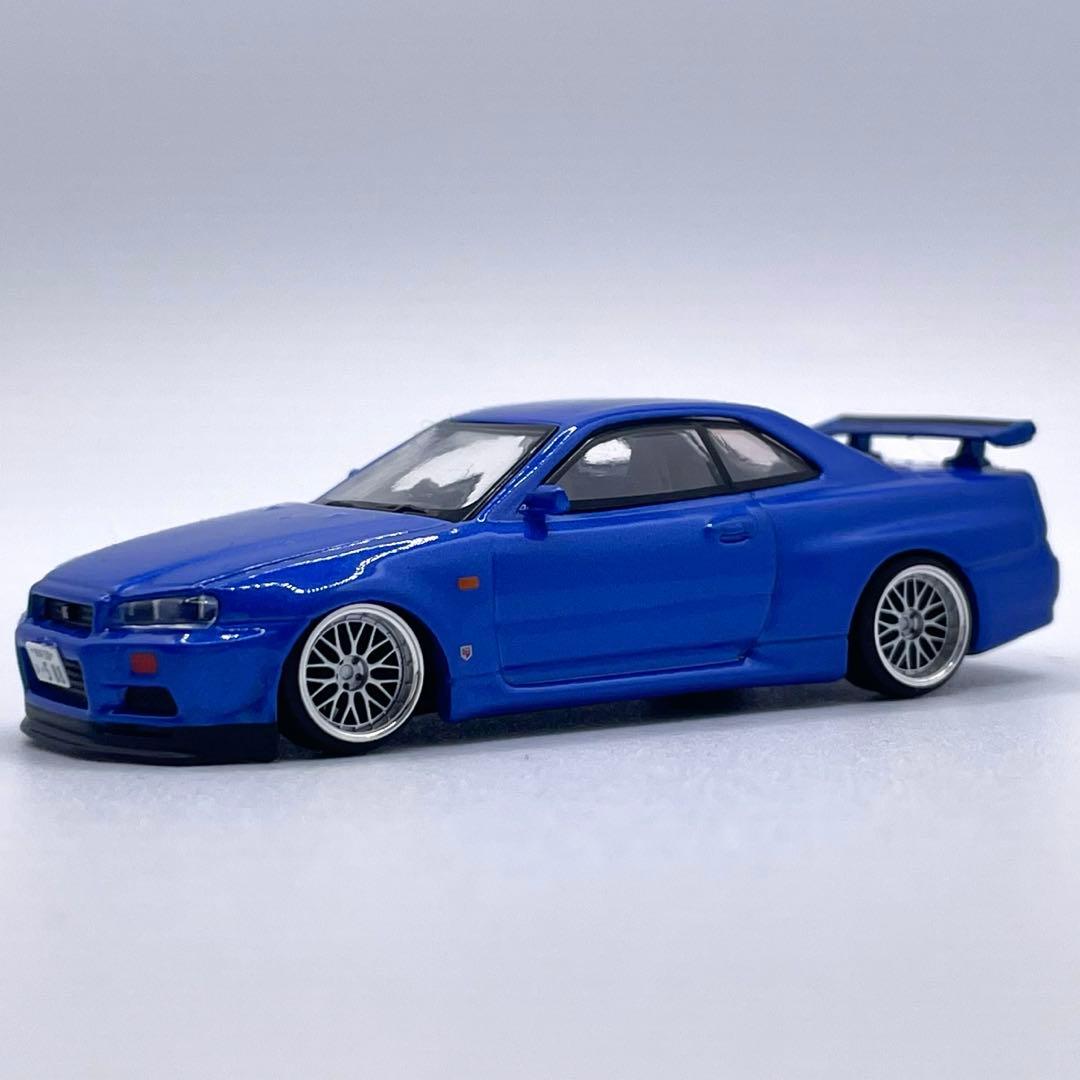 1/64 MINIGT 日産 R34 GT-R カスタム品 BBS