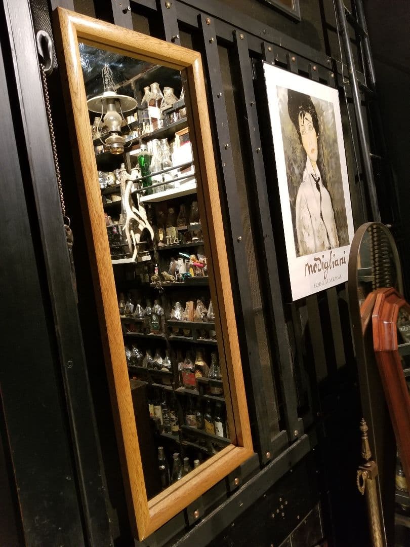 1960's　ヴィンテージ　北欧　ナチュラル　モダン　オーク　無垢材　壁掛け　鏡