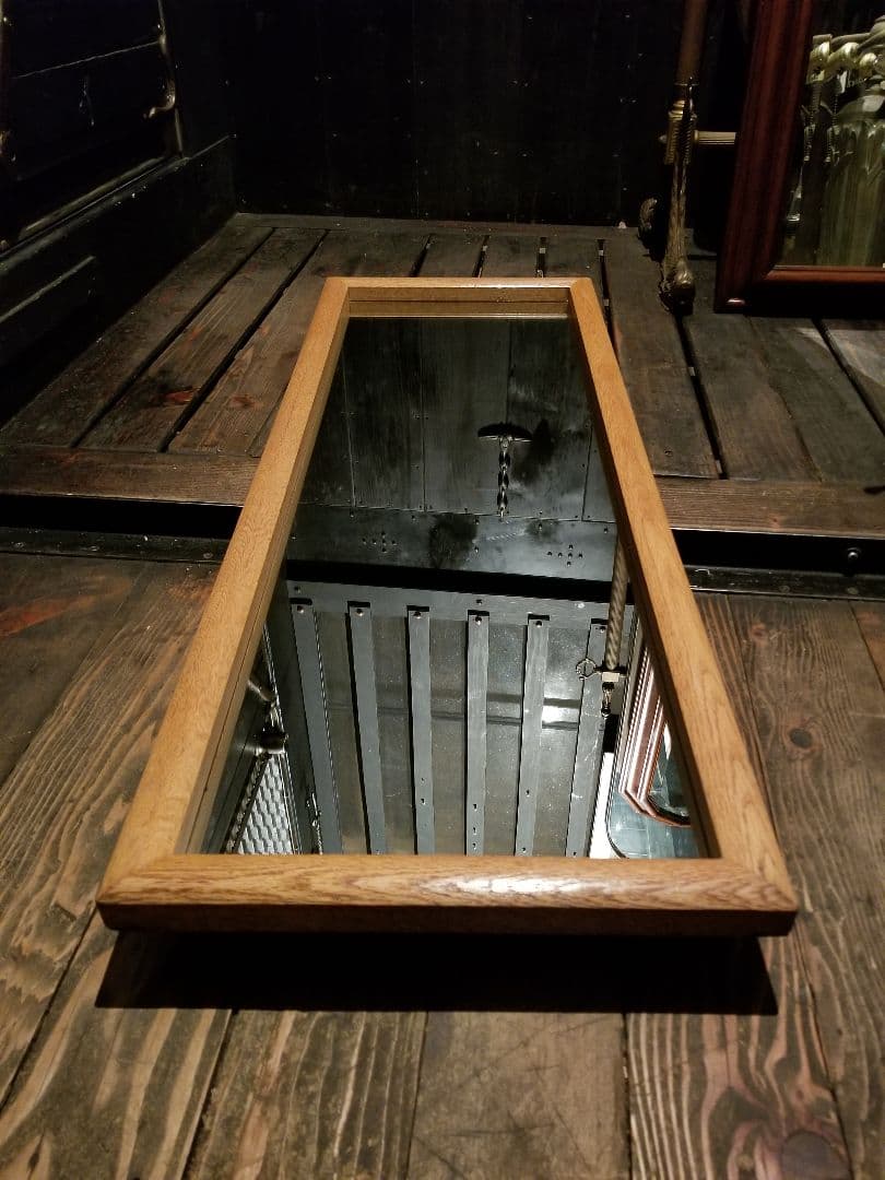 1960's　ヴィンテージ　北欧　ナチュラル　モダン　オーク　無垢材　壁掛け　鏡