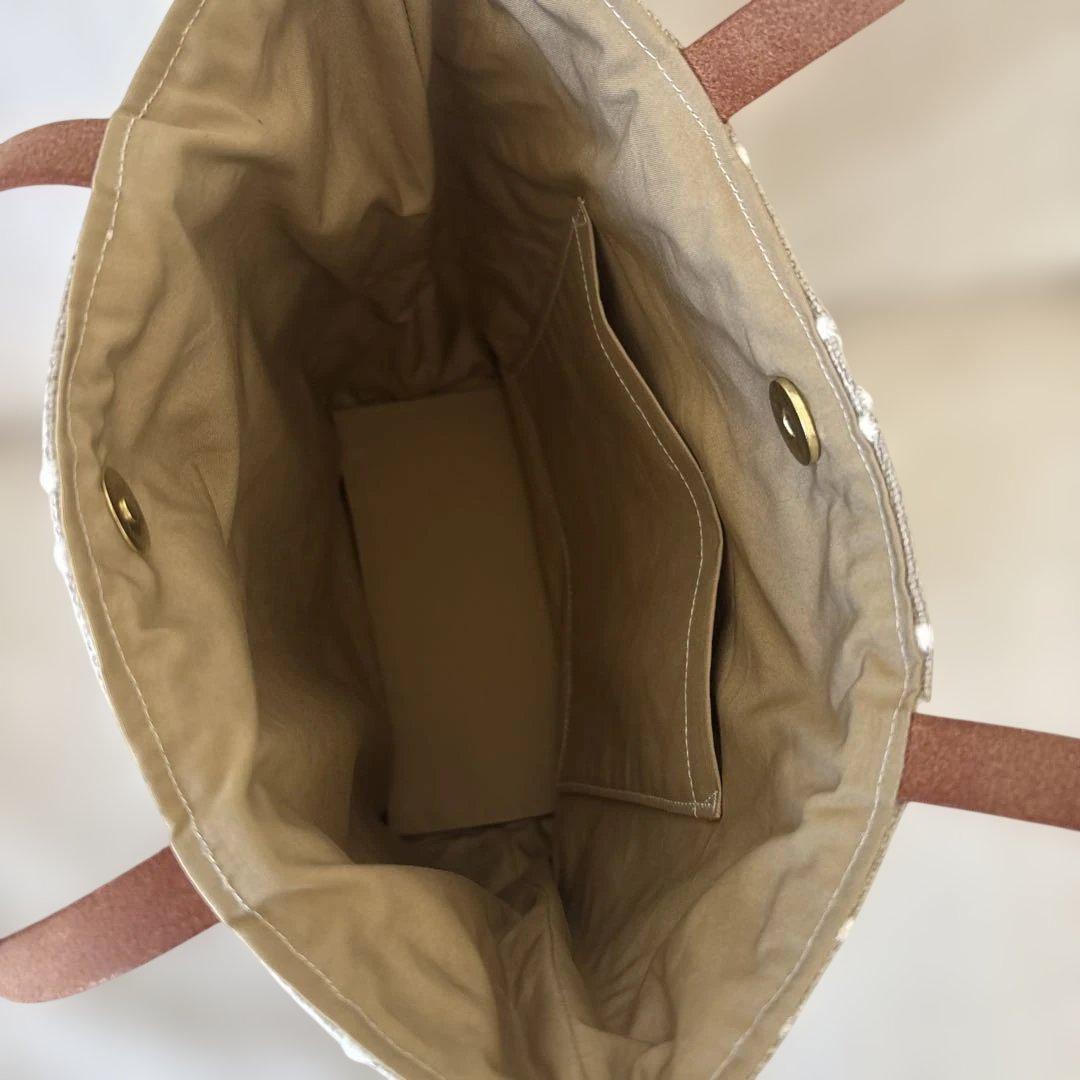 minä perhonenミナペルホネン タンバリン　トートバッグハンドメイド