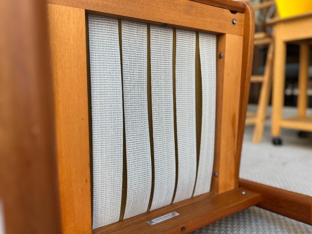 北欧ヴィンテージ☆1970s／デンマーク／1Ｐソファ／チーク材無垢／本革シート