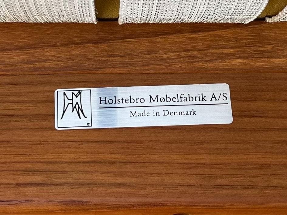 北欧ヴィンテージ☆1970s／デンマーク／1Ｐソファ／チーク材無垢／本革シート