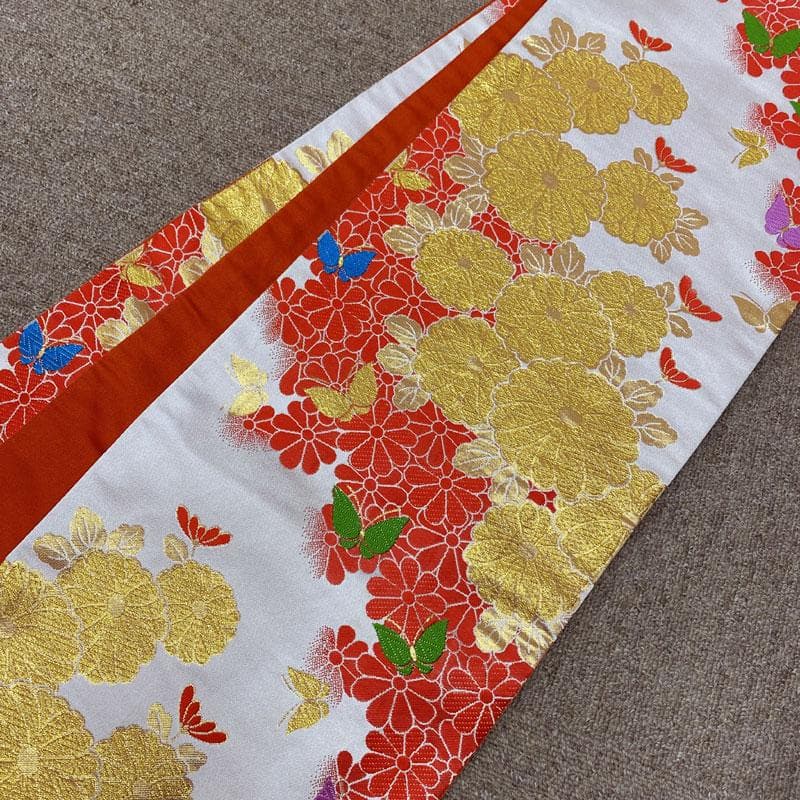 510ag72◎七五三 七歳 女児 アンティーク着物&袋帯 総柄 濃ピンク◎