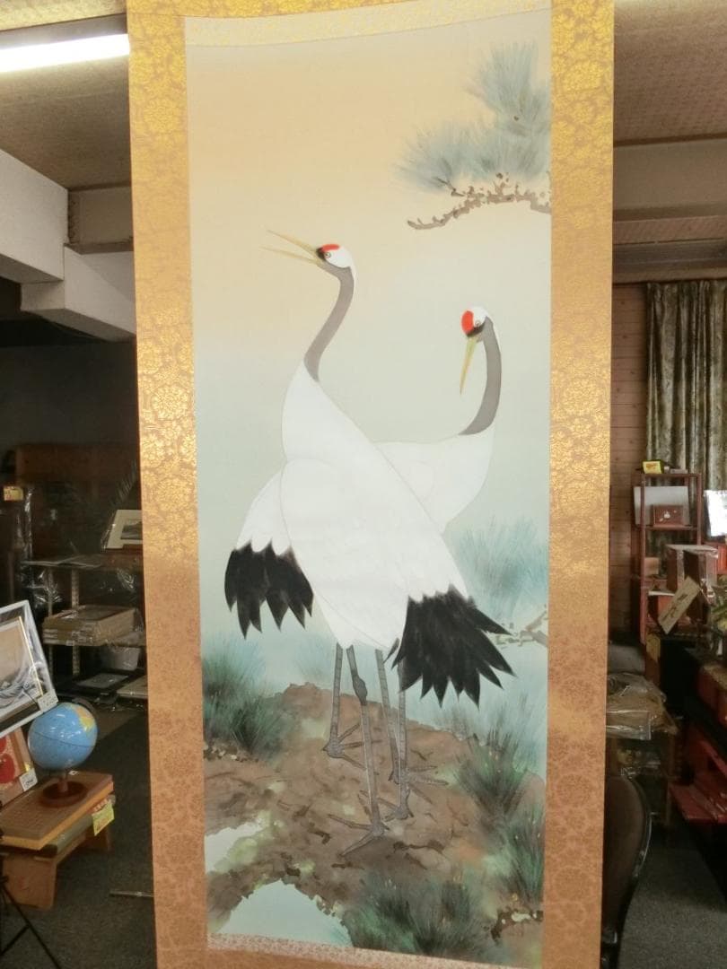 ㊲松鶴 中曽根晁二 掛け軸