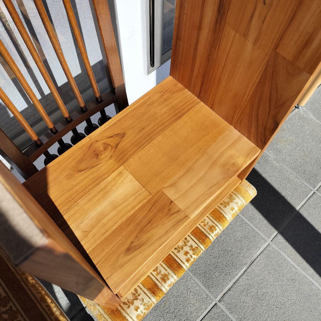 サイドテーブル　オープンシェルフ　木製　ナイトテーブル