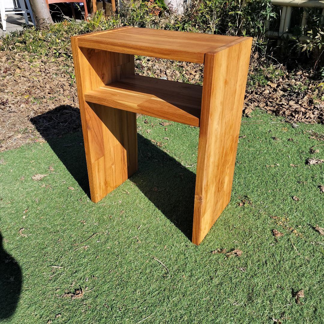 サイドテーブル　オープンシェルフ　木製　ナイトテーブル