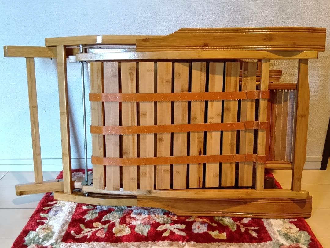 竹製 ロッキングチェア リクライニング 折りたたみ式 マッサージ底板付き