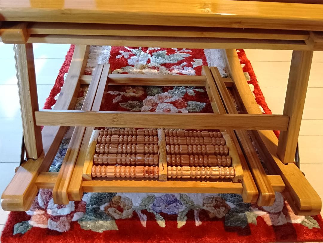 竹製 ロッキングチェア リクライニング 折りたたみ式 マッサージ底板付き