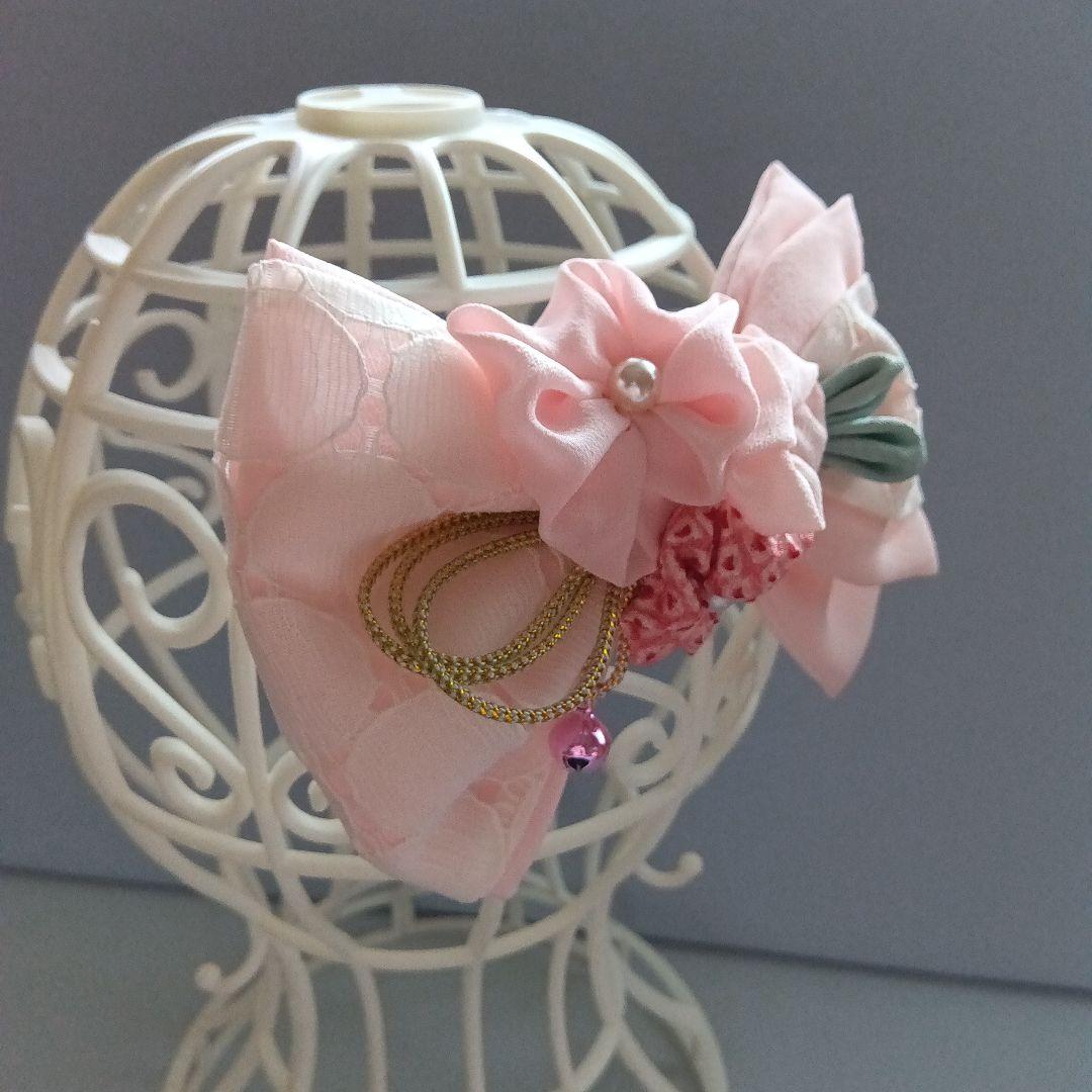 【七五三No.40】レースりぼん（淡桃☓レース）