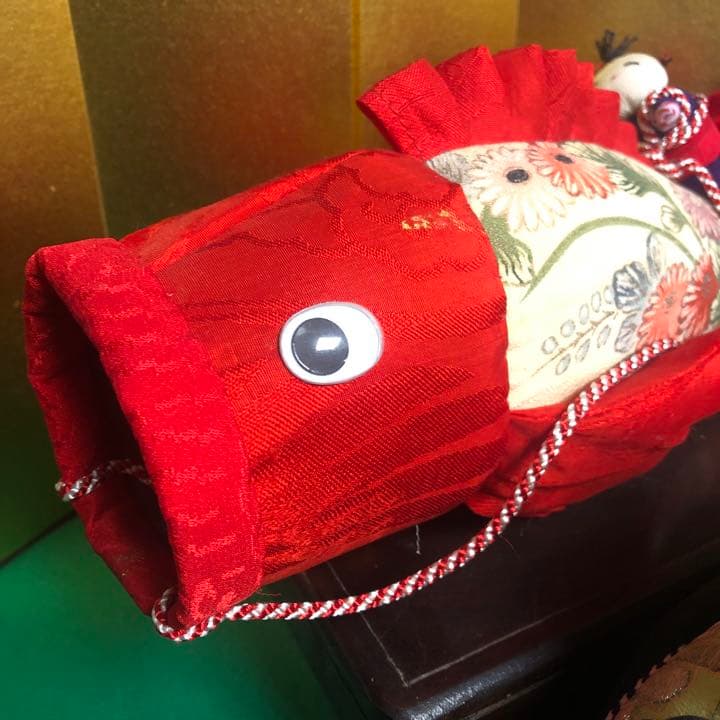 鯉のぼりペア　赤黒こいのぼり　こどもの日　端午の節句　古布幟