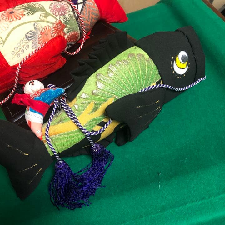 鯉のぼりペア　赤黒こいのぼり　こどもの日　端午の節句　古布幟