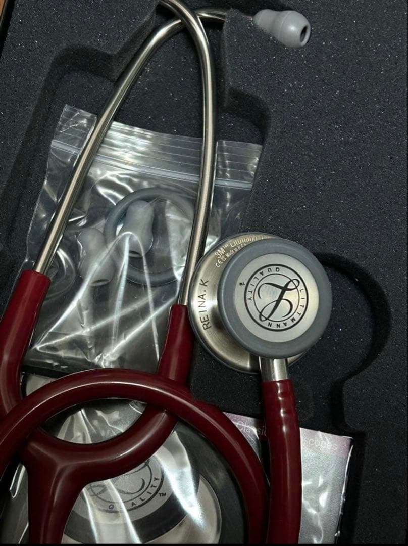箱付き Littmann Classic III 聴診器 バーガンディ
