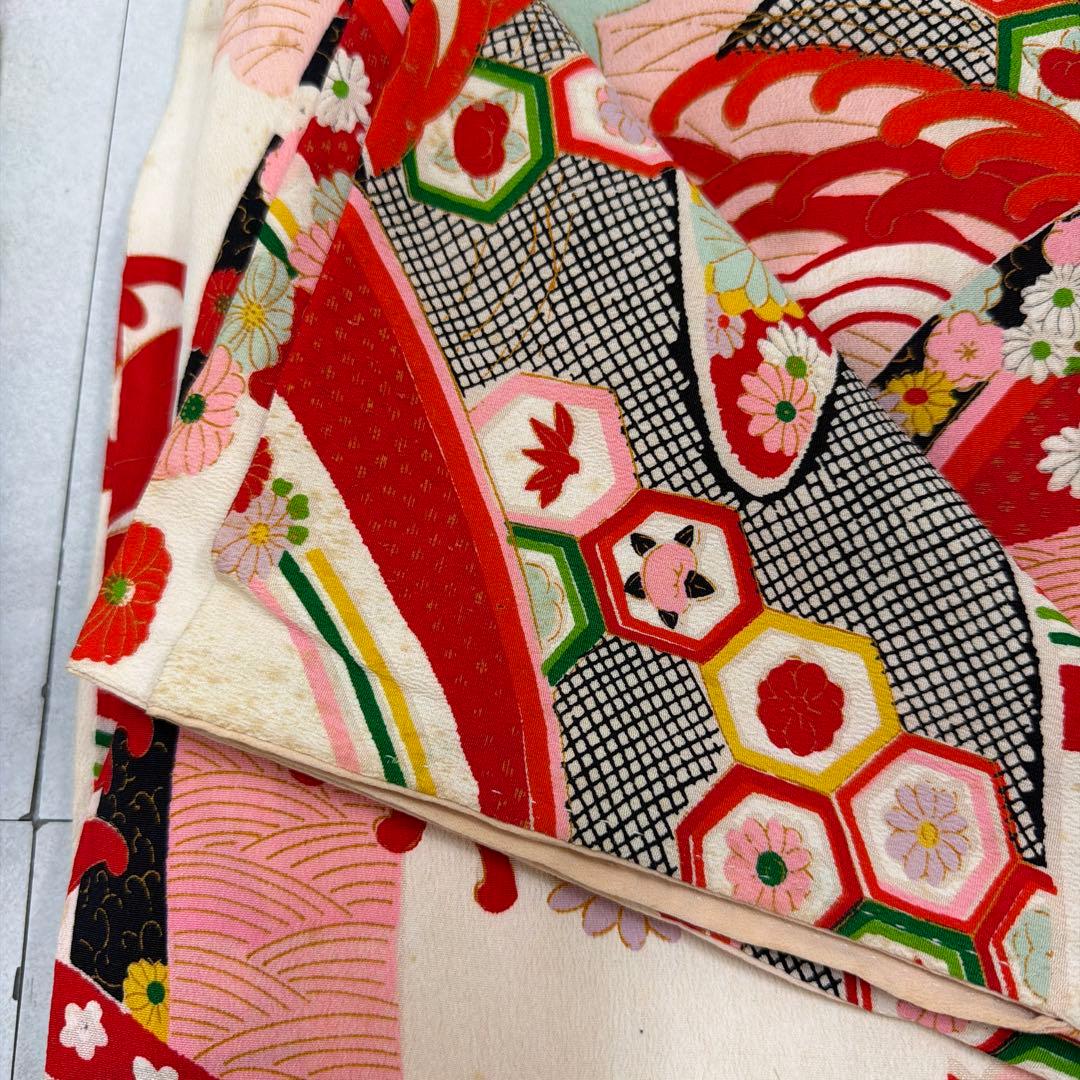 No.k003七五三 7歳 着物 フルセット レトロ柄 - メルカリ