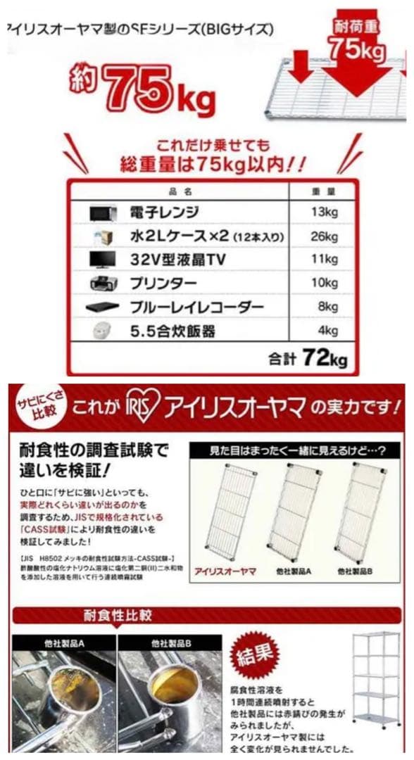 最終お値引き！2セット売り　大容量メタルラック　シェルフ　スチールラック