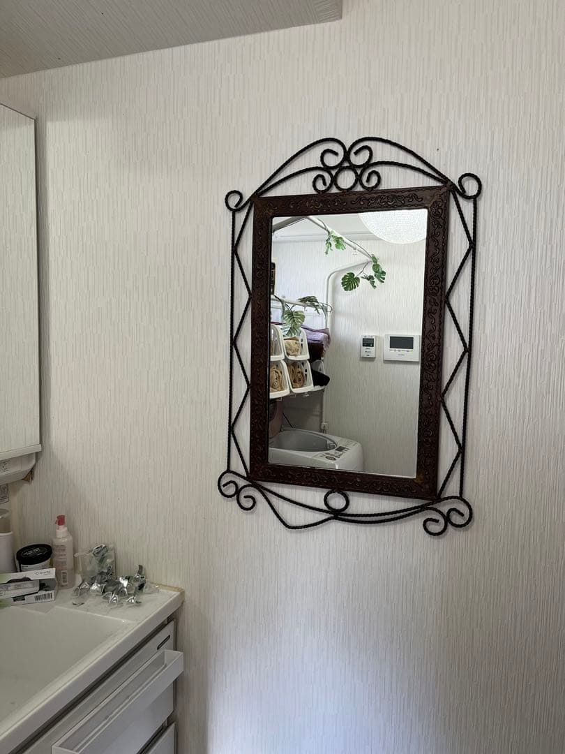 アンティーク 鏡 アイアン 金属加工