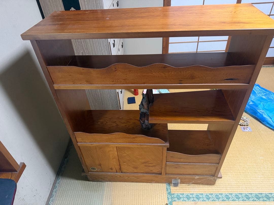 巨匠作品　最高級　屋久杉　認定付うるし漆塗　天然無垢棚板　凄い杢芸術美術骨董