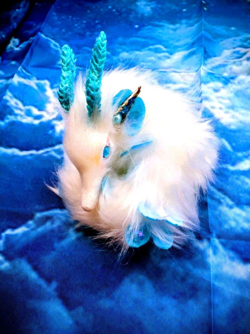 小さめな妖精龍　アートドール ドラゴン 幻獣 ハンドメイドぬいぐるみ