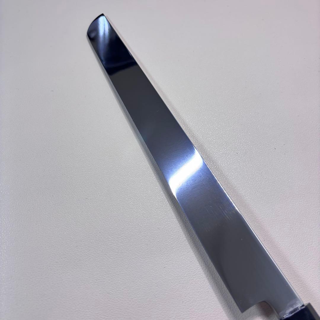 270mm先丸柳刃包丁 鏡面　黒檀黒水牛銀巻八角柄 刺身包丁 全鋼+