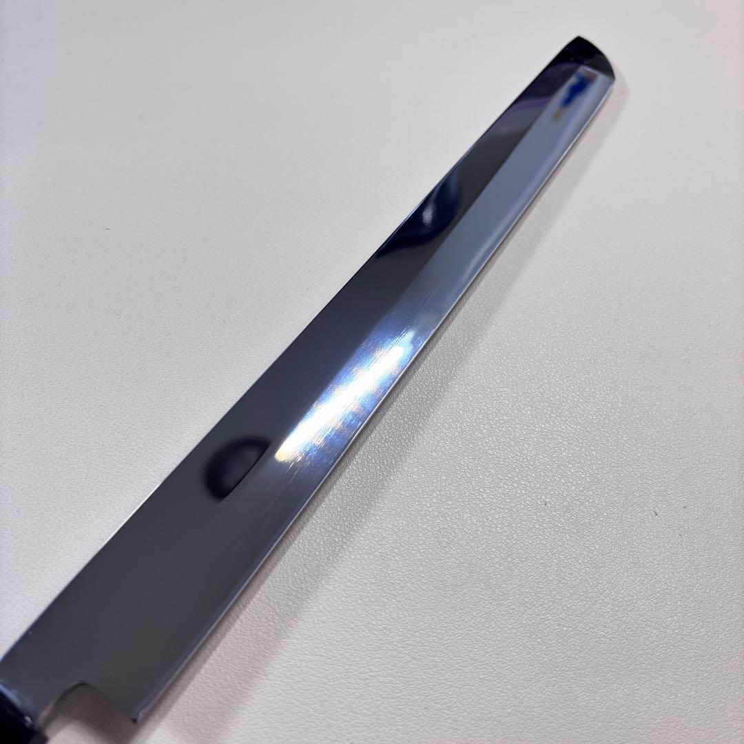 270mm先丸柳刃包丁 鏡面　黒檀黒水牛銀巻八角柄 刺身包丁 全鋼+