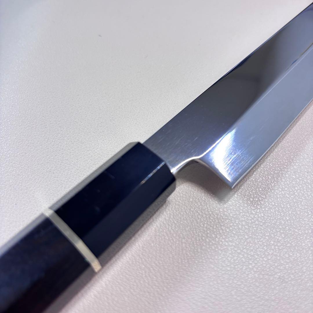 270mm先丸柳刃包丁 鏡面　黒檀黒水牛銀巻八角柄 刺身包丁 全鋼+