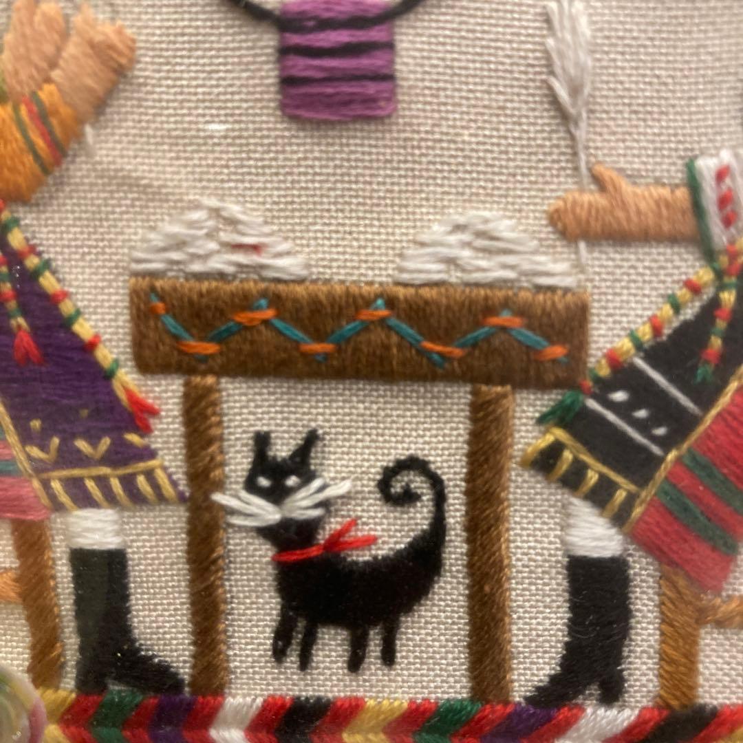 ハンガリー刺繍絵　壁掛け