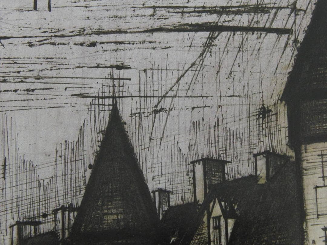 ベルナール・ビュッフェ「Chateau de Culan」希少画集の額装画 - メルカリ