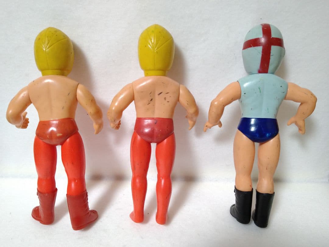 当時物 中嶋製作所 ゴールデンマスク ゴルゴダクロス 3体ソフビ タイガーマスク