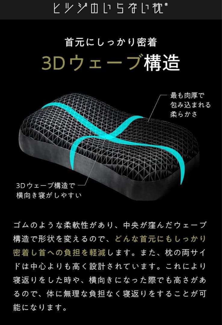 残り1個　新品未使用　ヒツジのいらない枕　極柔　ブラックレーベル　枕カバーセット