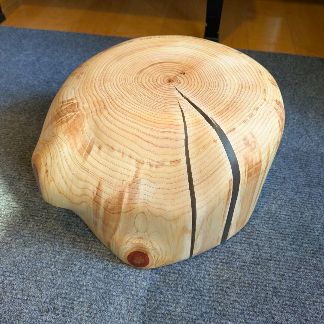 檜　丸太　輪切り　高さ約15㎝