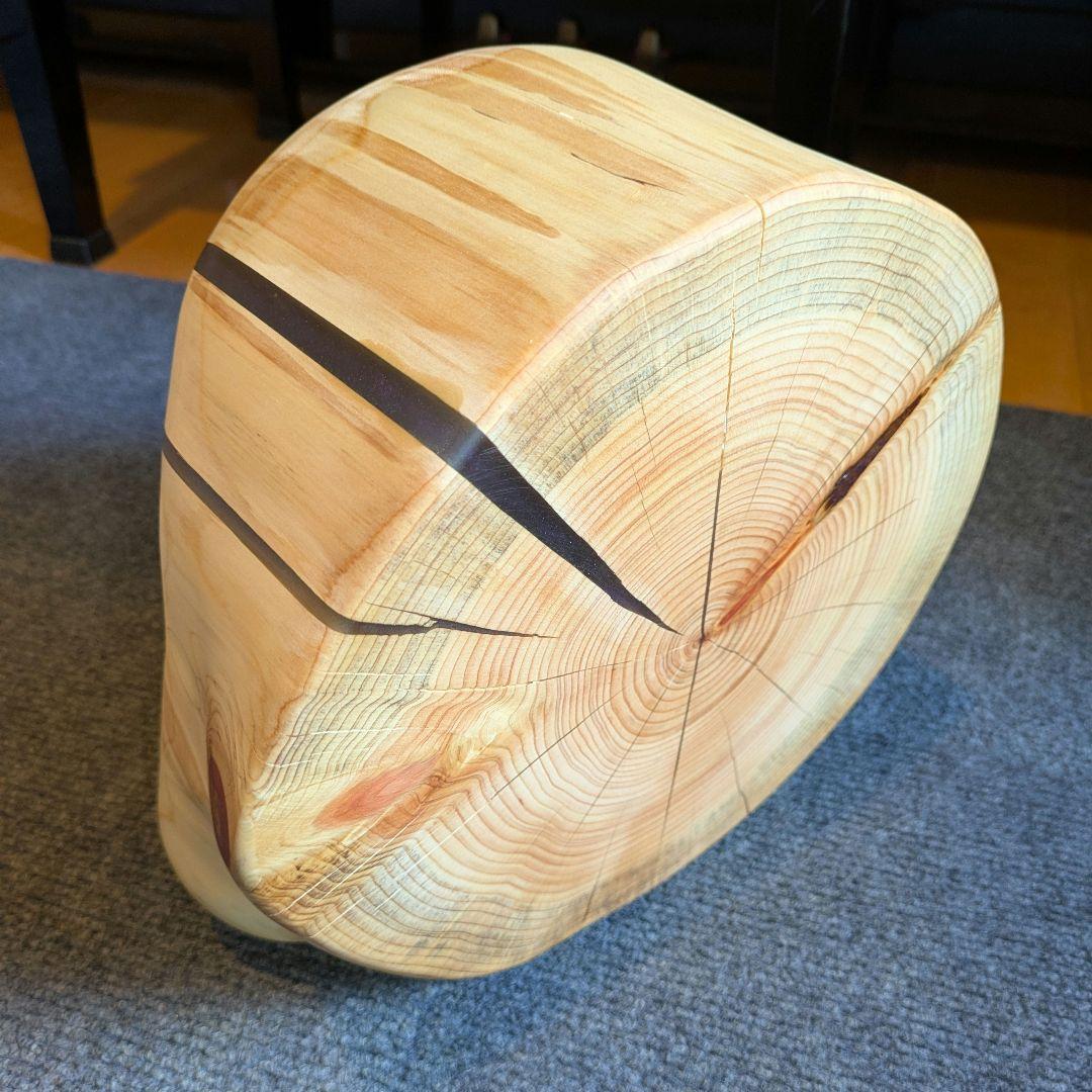 檜　丸太　輪切り　高さ約15㎝