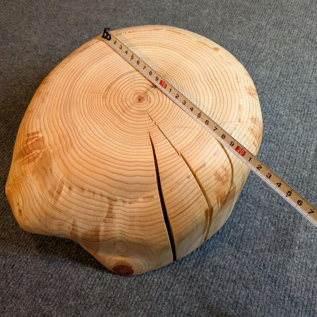 檜　丸太　輪切り　高さ約15㎝