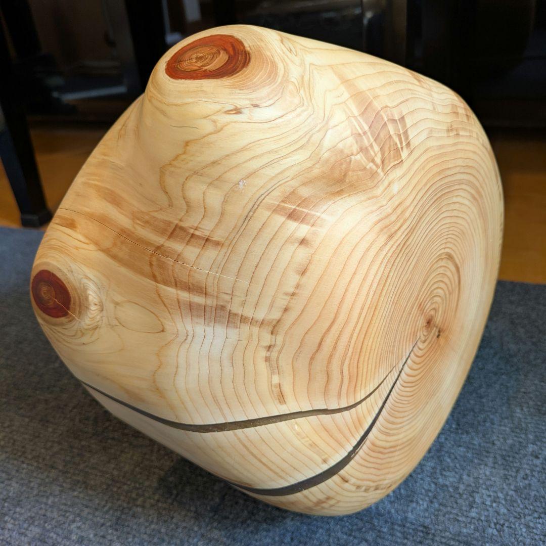 檜　丸太　輪切り　高さ約15㎝