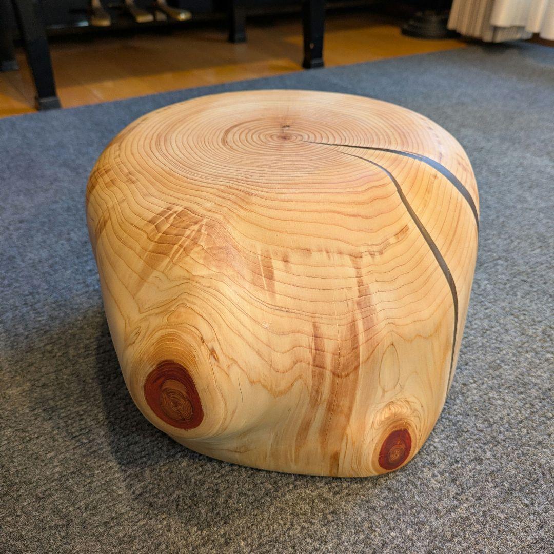 檜　丸太　輪切り　高さ約15㎝