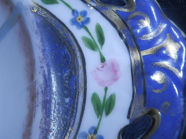 オールドノリタケ　皿　湖水風景　夕暮れ時　21x25x7 cm 　１９１０年