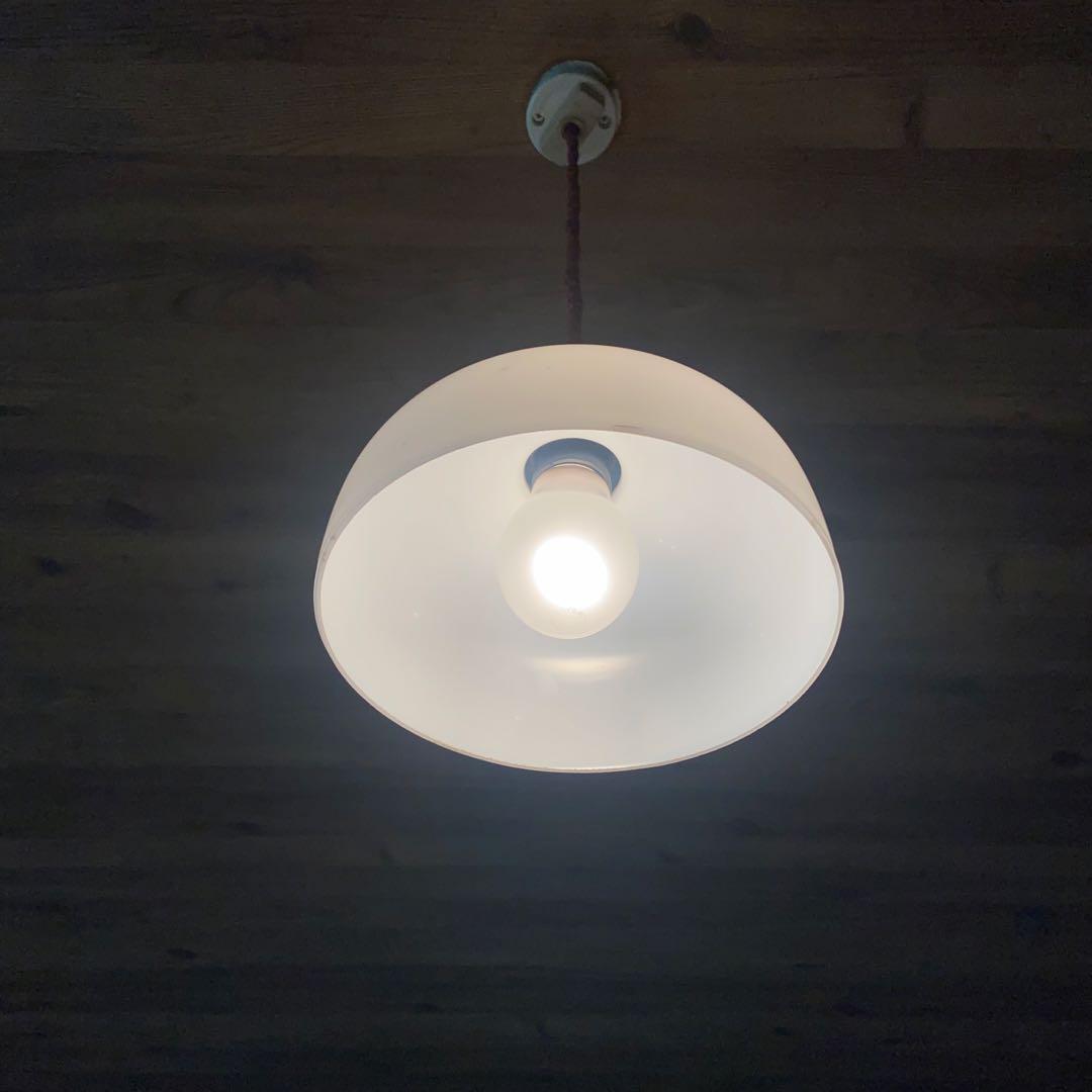 大正ロマン　電笠　天井照明　乳白ガラス　和モダン　アンティーク