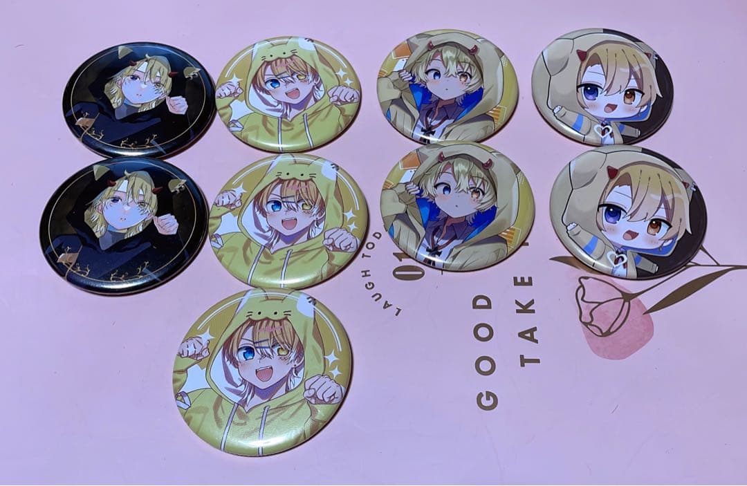 りたーん缶バッチ(てでぃ、れう、しぐも、ユキトケkoeiro)