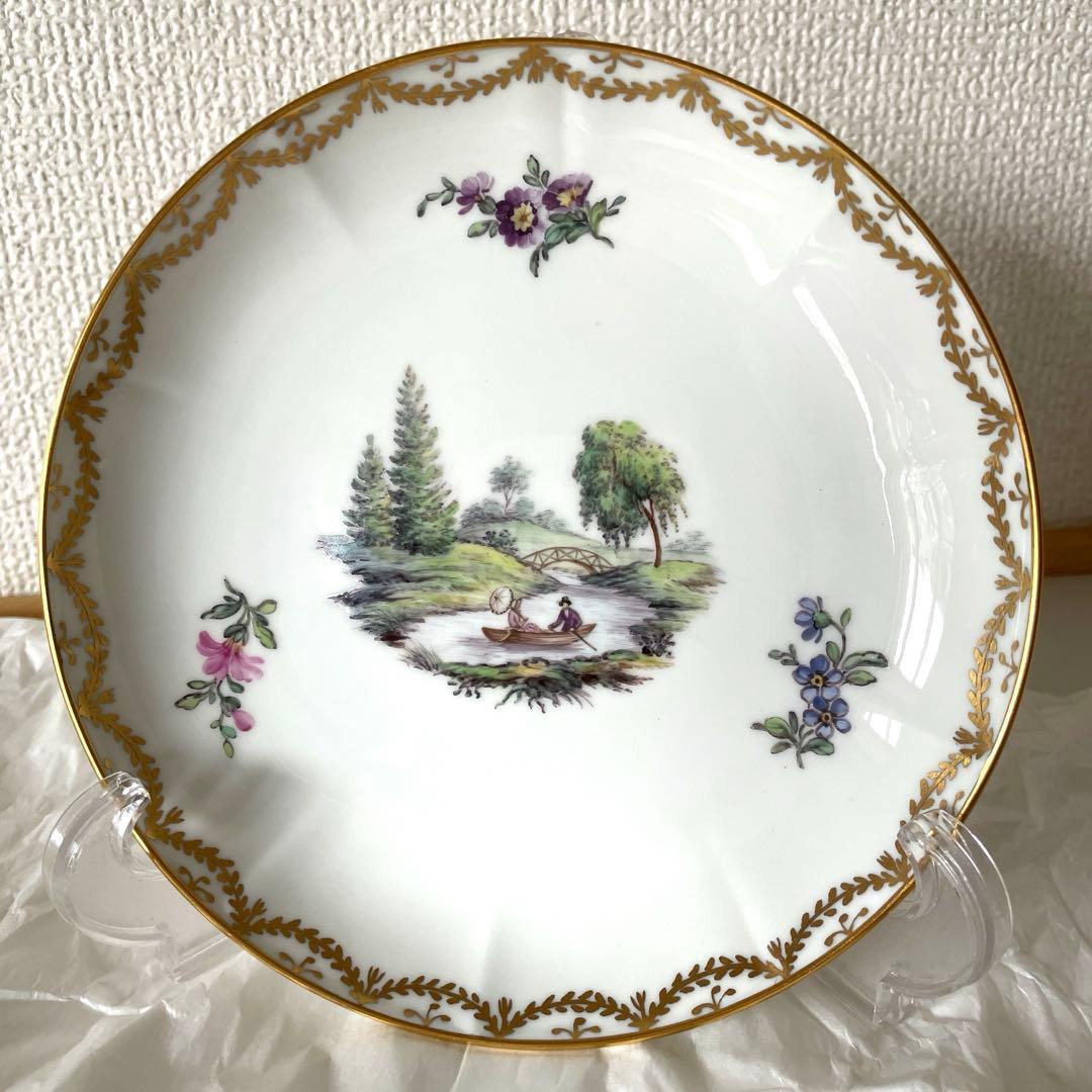 ＊Juriane Marie＊精緻画・金縁・Ｗ窯印・１５cm・ Cop