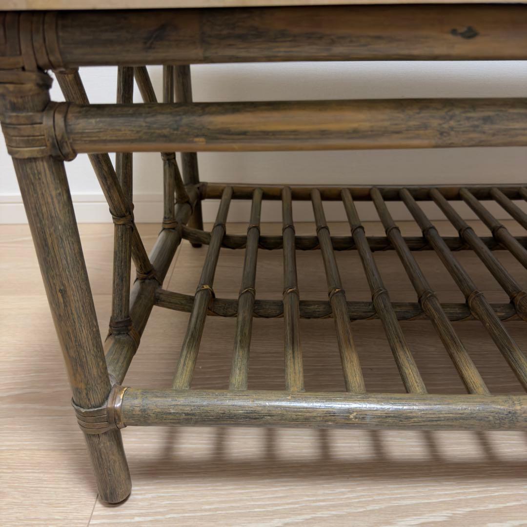 CASABLANCA カサブランカ ラタン石材天板 センターテーブル