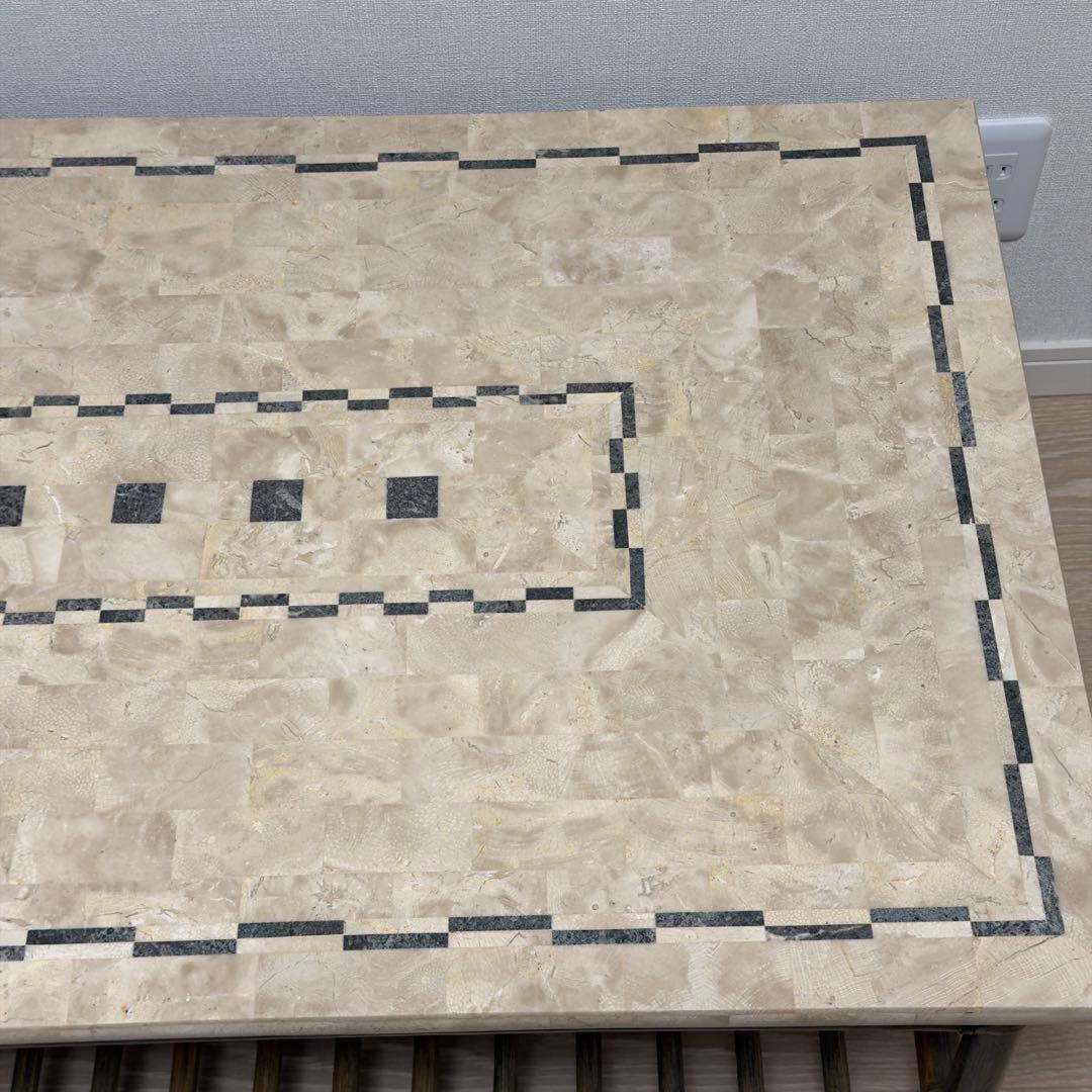 CASABLANCA カサブランカ ラタン石材天板 センターテーブル