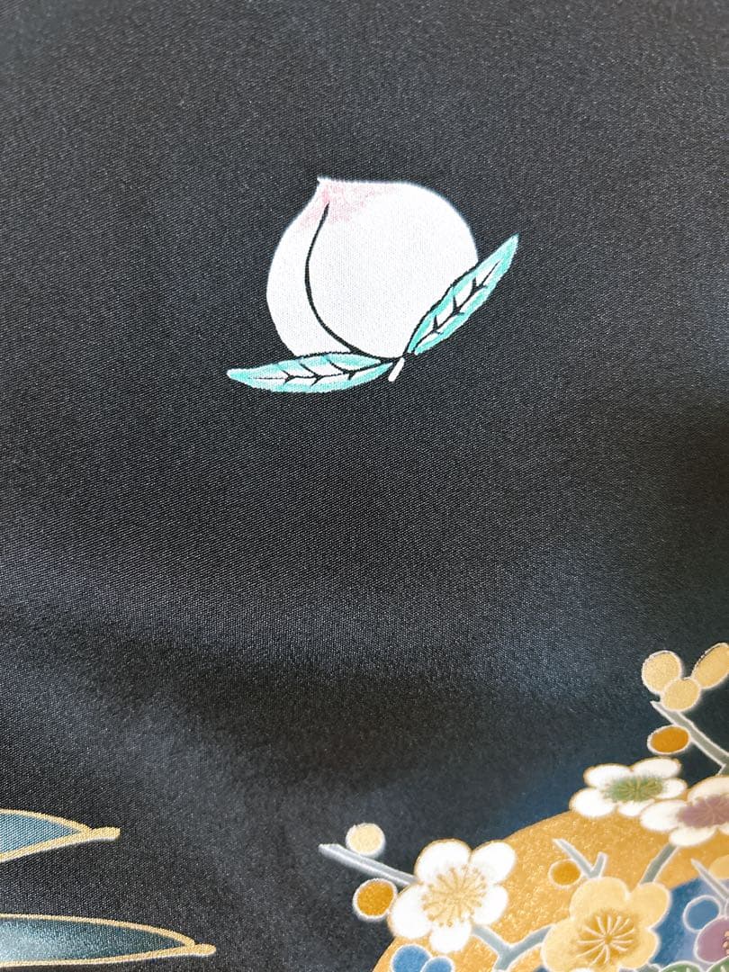 総絞り被布セット♡七五三　3歳　男の子　一式　鷹　黒系　正絹