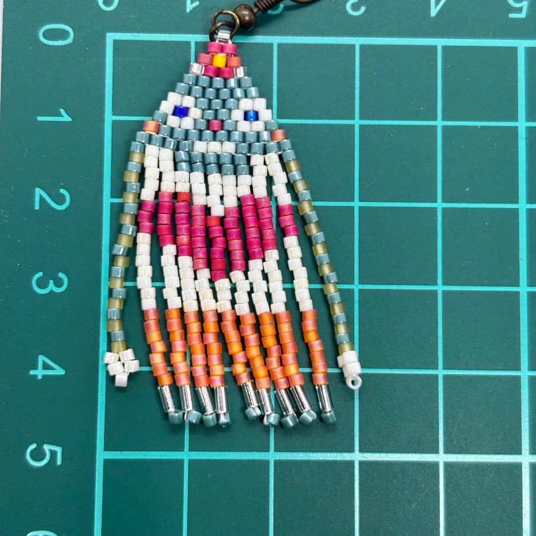 デリカビーズピアス 宇宙人？！フリンジピアス ハート星人#a515 - メルカリ