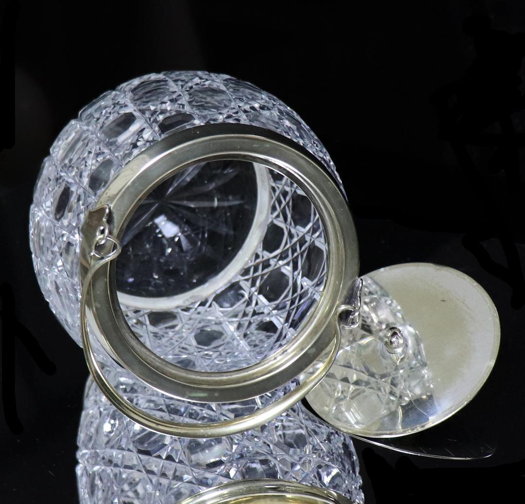 オールド・バカラ レア型 銀装飾 大型ポット ディアマン ピエーリー シルバー