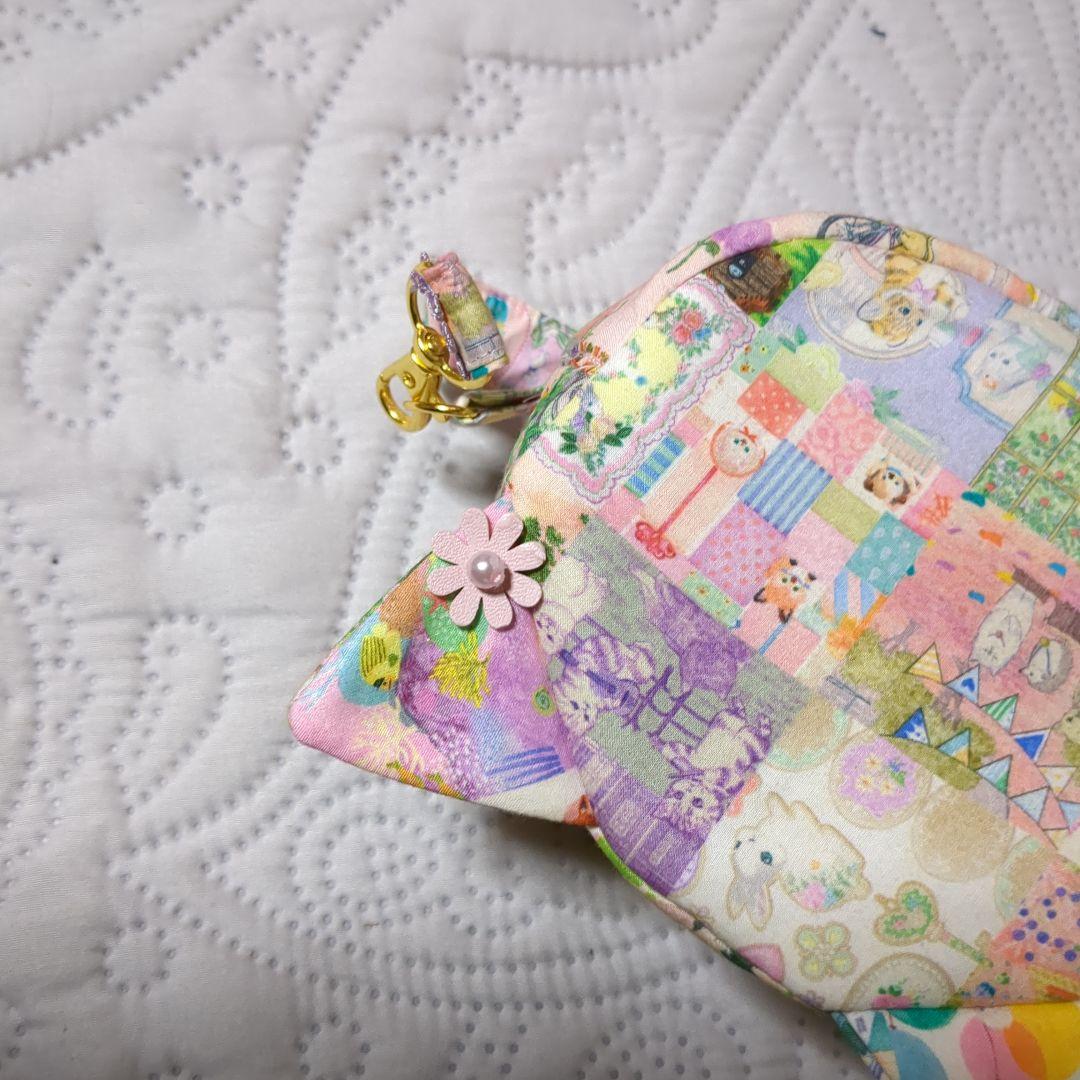 新柄…ユキエモンアニバーサリーパッチワーク ピンク系…コロンと猫