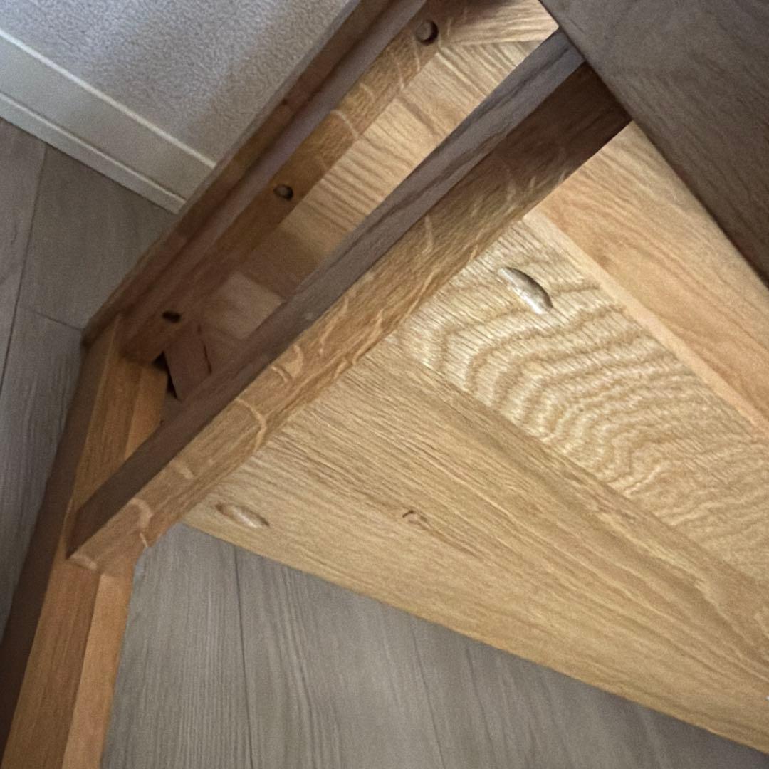 無印良品　無垢材ベンチ　ローテーブル　オーク材　板座