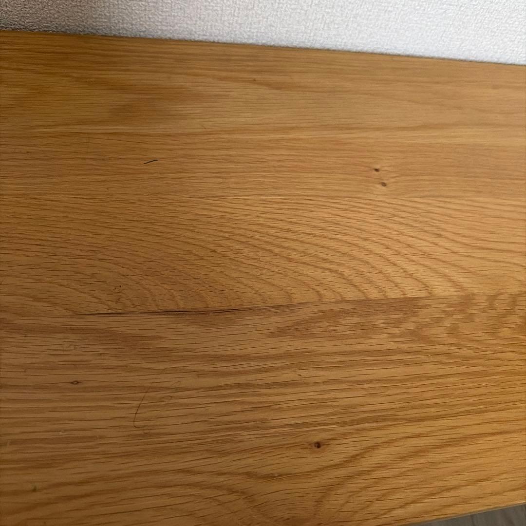 無印良品　無垢材ベンチ　ローテーブル　オーク材　板座