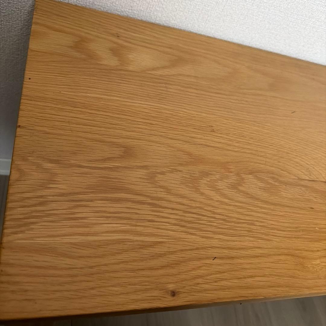 無印良品　無垢材ベンチ　ローテーブル　オーク材　板座