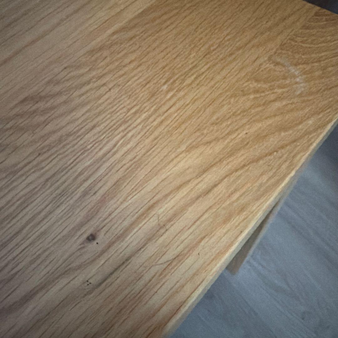 無印良品　無垢材ベンチ　ローテーブル　オーク材　板座